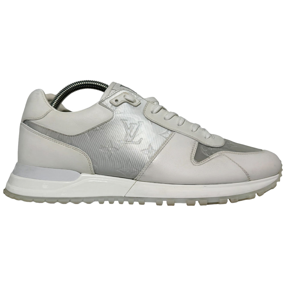 LOUIS VUITTON Runaway Herren Turnschuhe Schillernd Weiß Größe 8 UK LHQ251