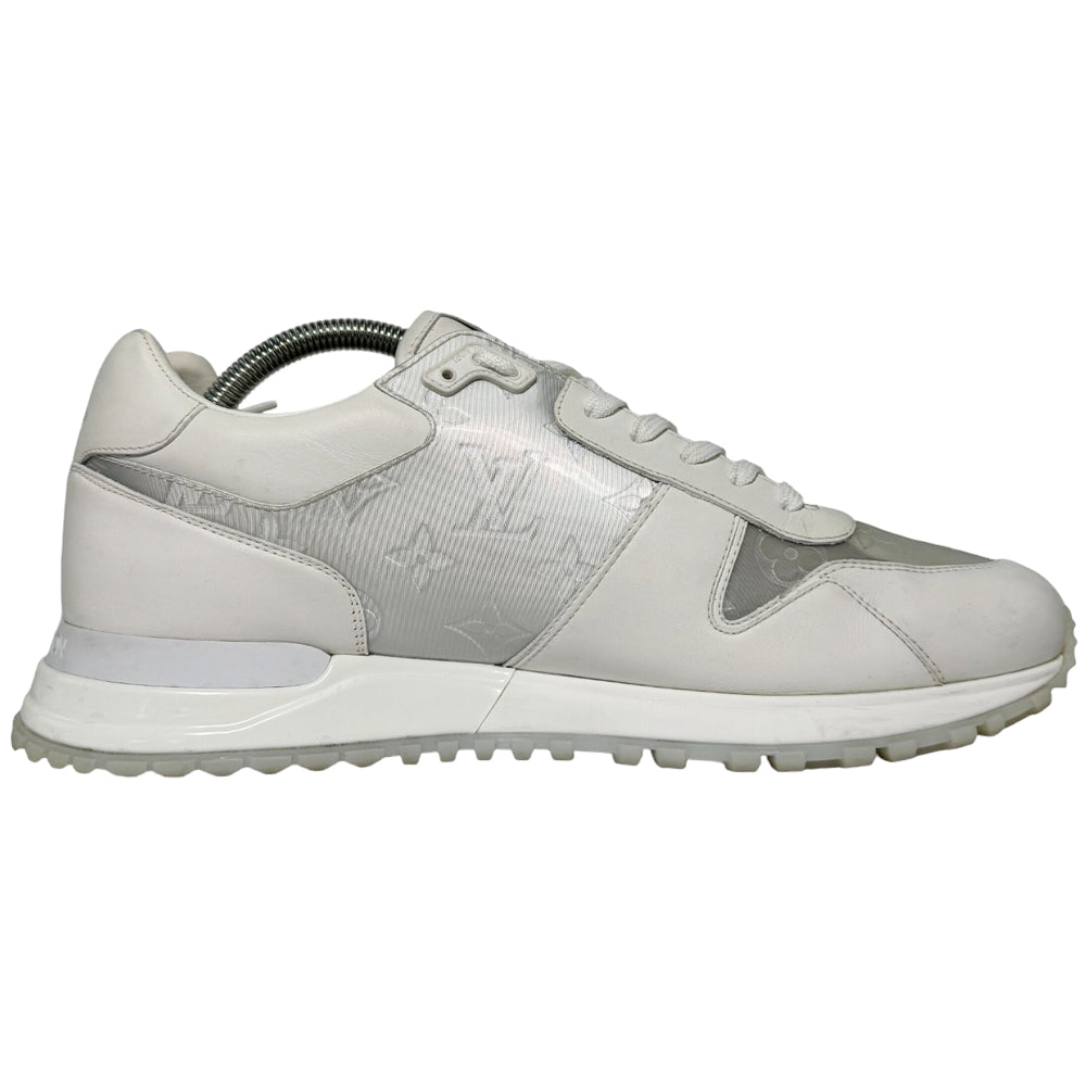 LOUIS VUITTON Runaway Herren Turnschuhe Schillernd Weiß Größe 8 UK LHQ251