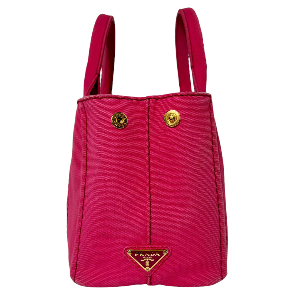 PRADA Borsa Canapa in tela rosa LHQ253