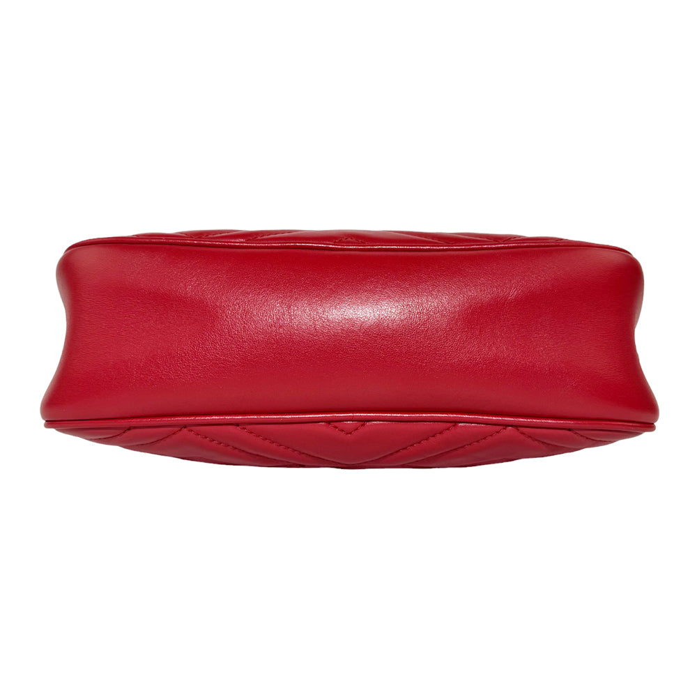 GUCCI GG Borsa a tracolla con catena Marmont Rosso LHQ257