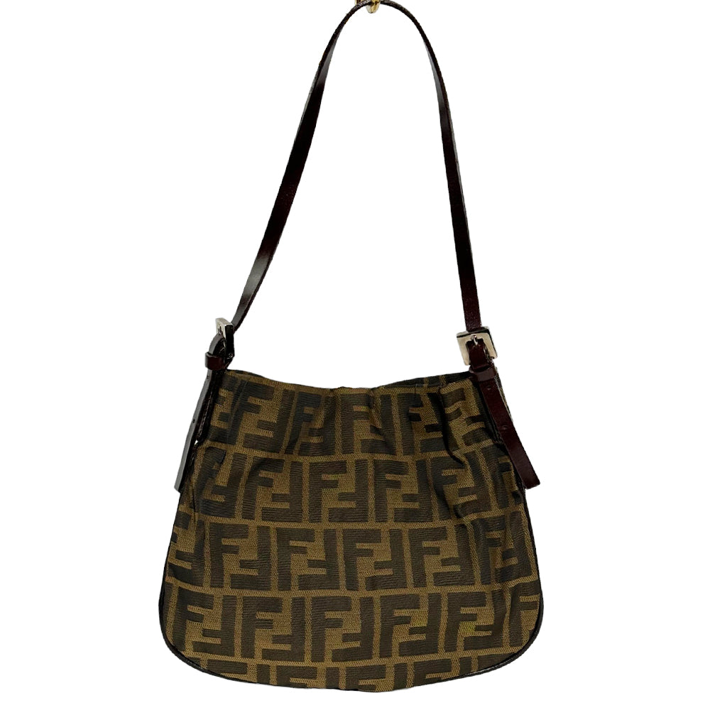 Bolso de hombro FENDI Zucca de lona y piel LHQ258