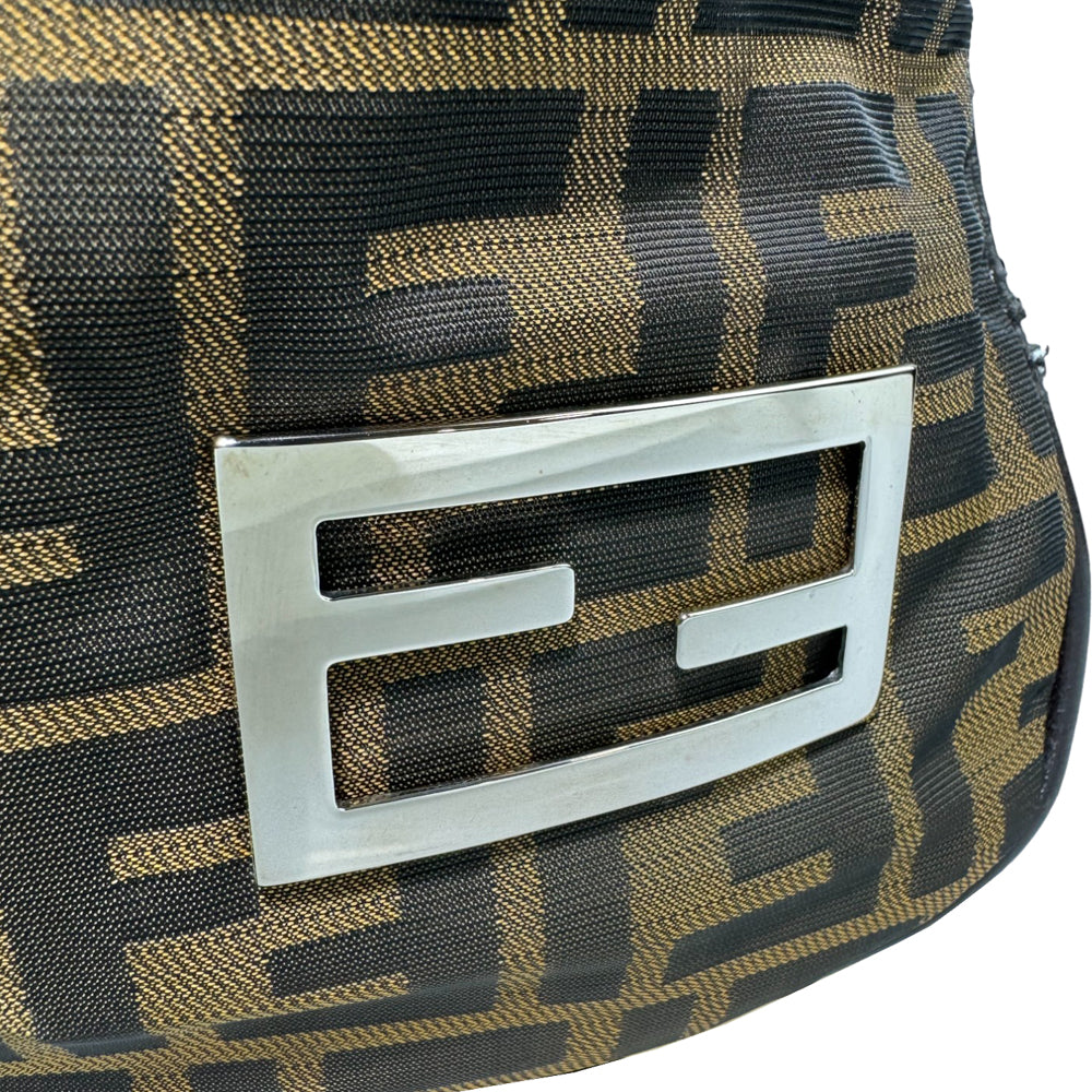 Bolso de hombro FENDI Zucca de lona y piel LHQ258