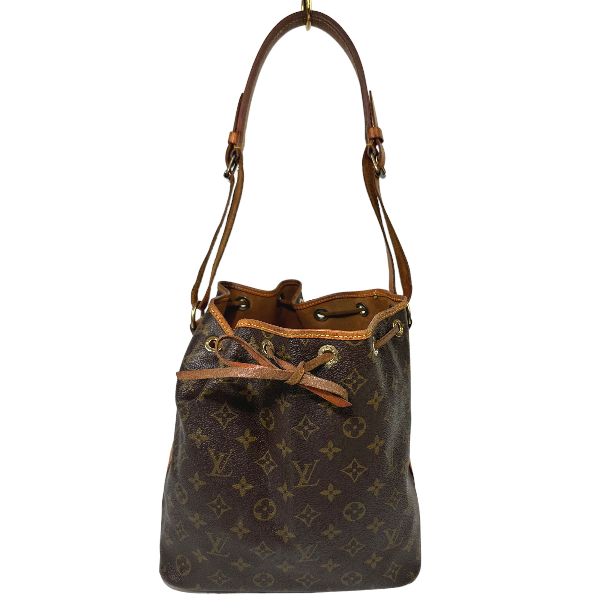 LOUIS VUITTON Petit Noe Umhängetasche mit Kordelzug Monogramm LHQ26