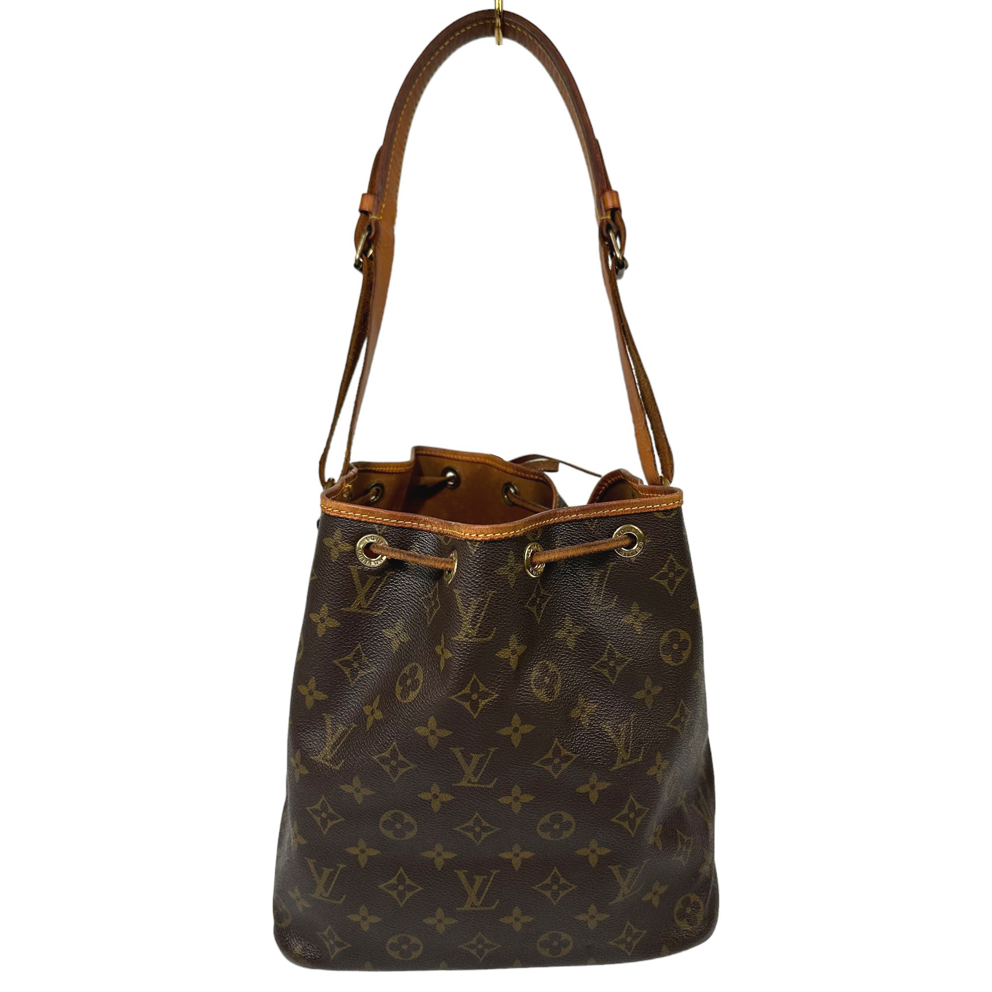 LOUIS VUITTON Petit Noe Umhängetasche mit Kordelzug Monogramm LHQ26