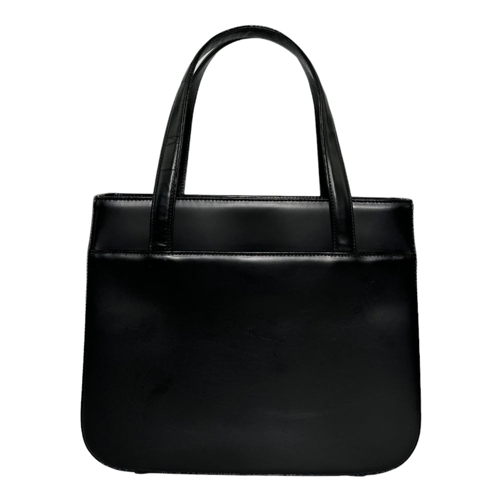 BURBERRY Sac à main en cuir noir LHQ260