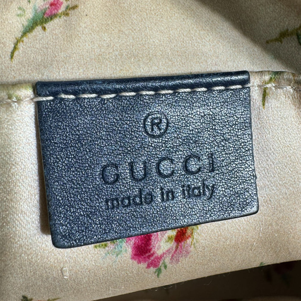 GUCCI GG Marmont Chain Shoulder Bag Denim LHQ261