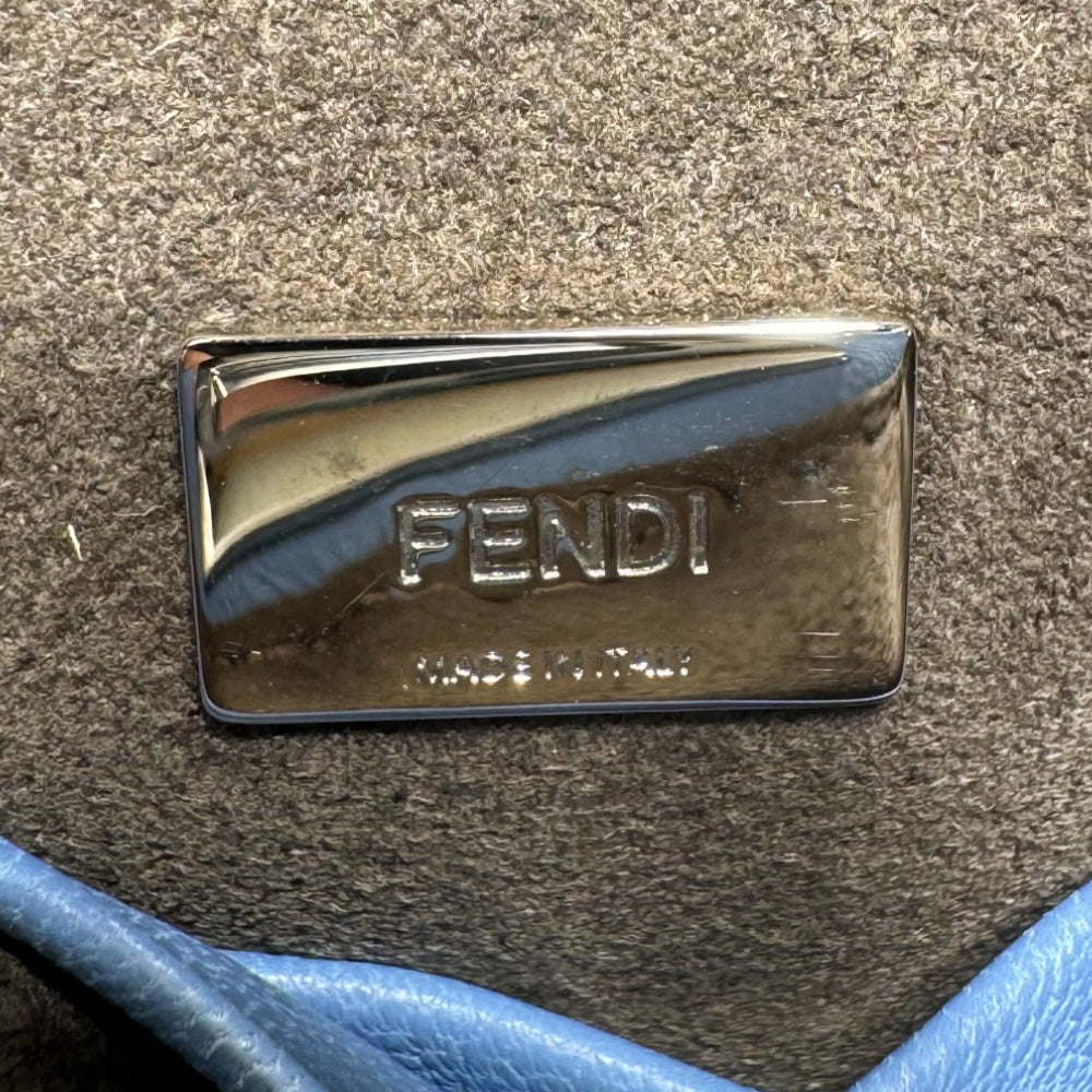 FENDI Micro Peekaboo Selleria Azul Con Correa LHQ265