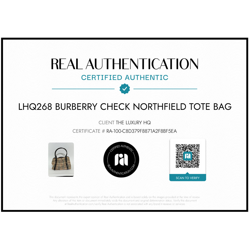 BURBERRY Check Northfield Tote Bag LHQ268