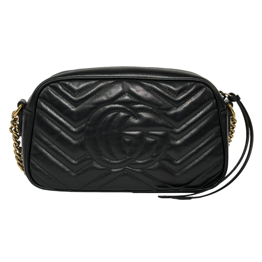 GUCCI GG Bolso con cadena Marmont Negro LHQ272