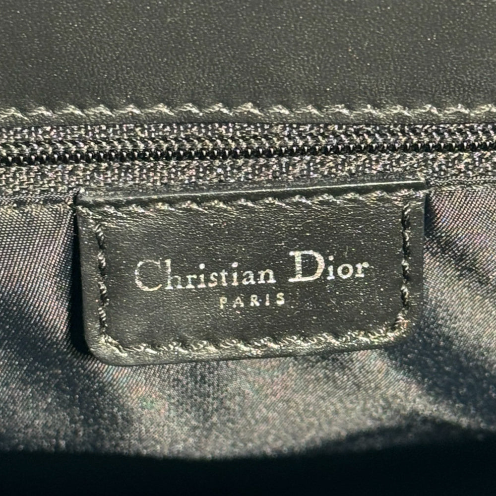 CHRISTIAN DIOR 2005 Noir Diorissimo Sac à main en toile LHQ277