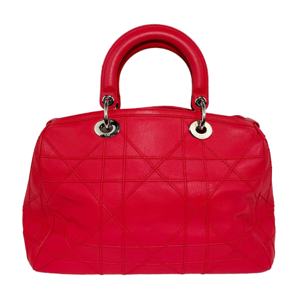 CHRISTIAN DIOR Cannage Granville Umhängetasche Rotes Leder LHQ280