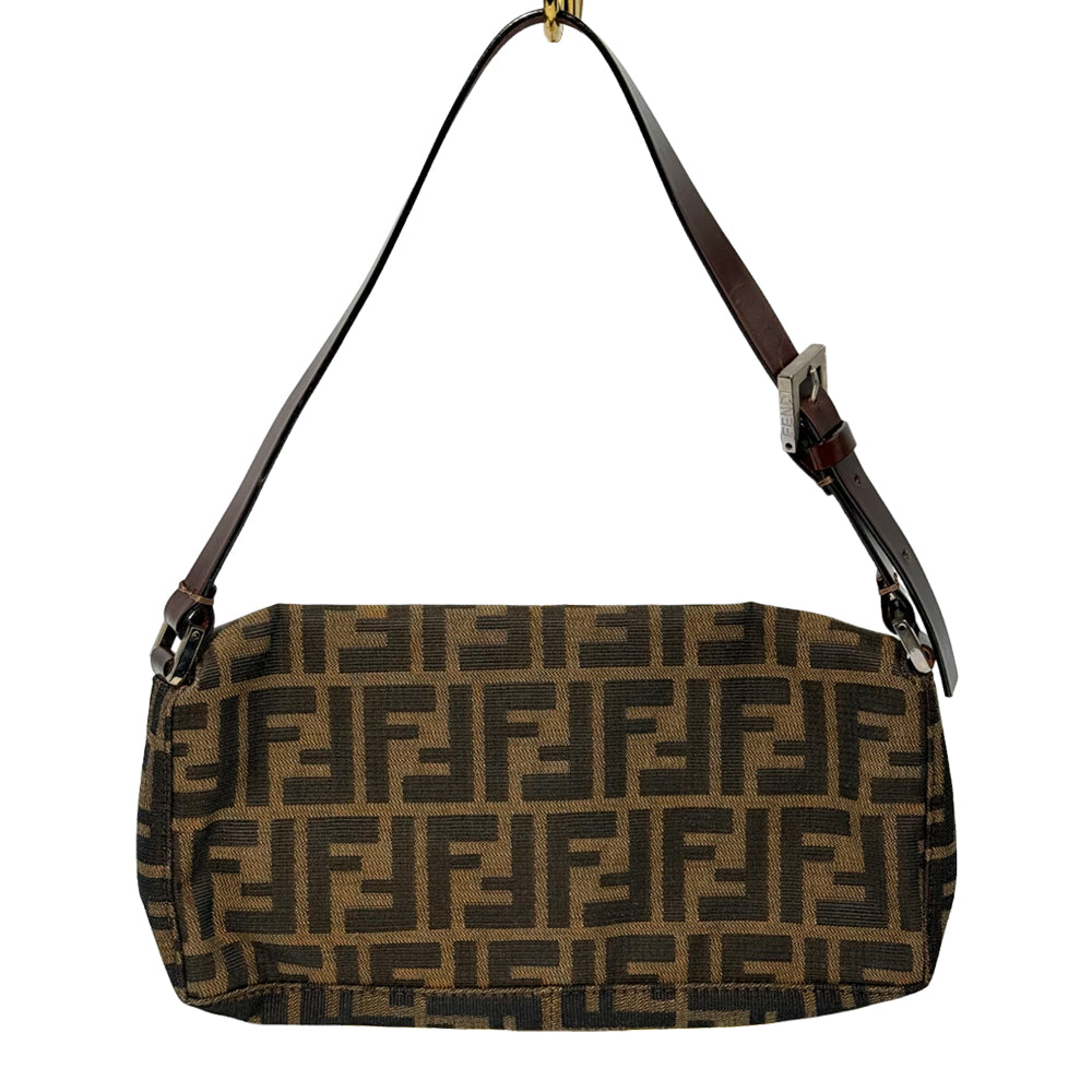 FENDI Zucca Bolso de hombro con ribete metálico LHQ281