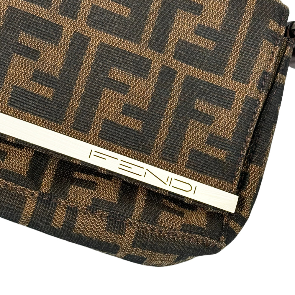 FENDI Zucca Shoulder Bag Metal Trim LHQ281