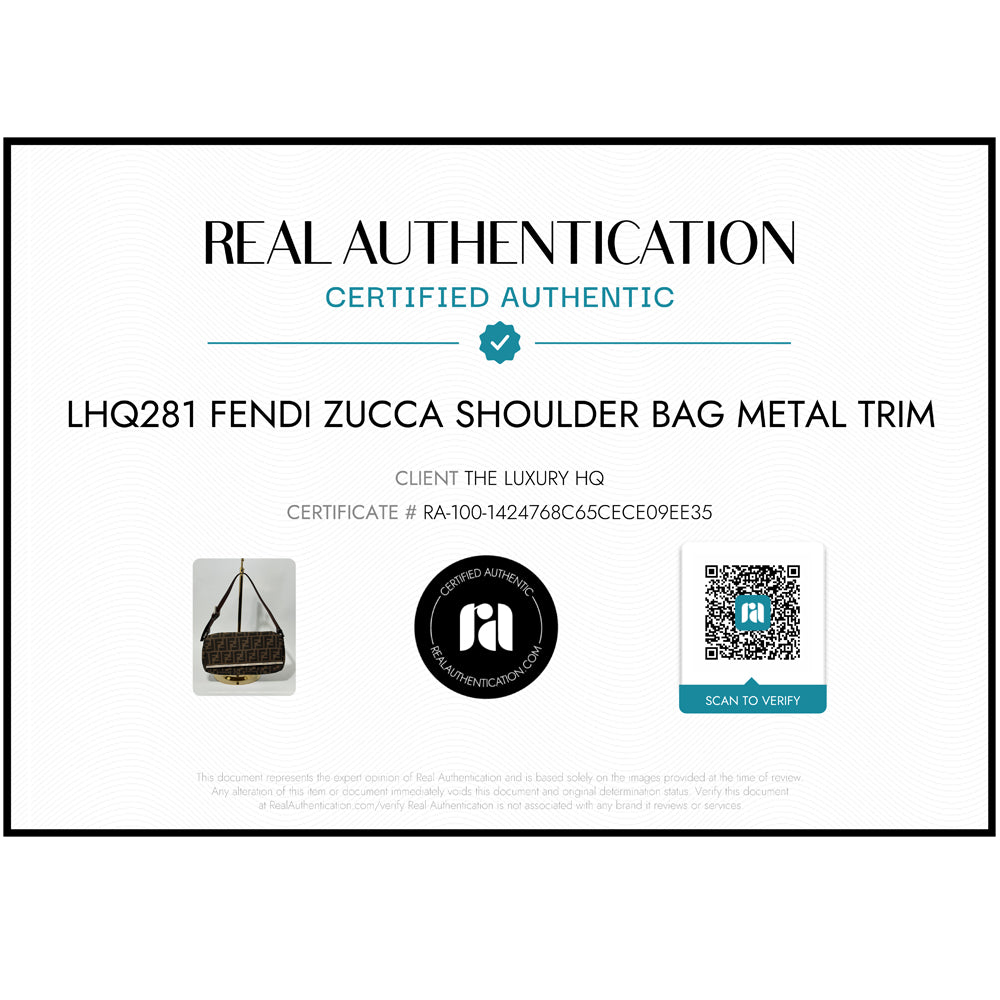 FENDI Zucca Umhängetasche mit Metallbesatz LHQ281