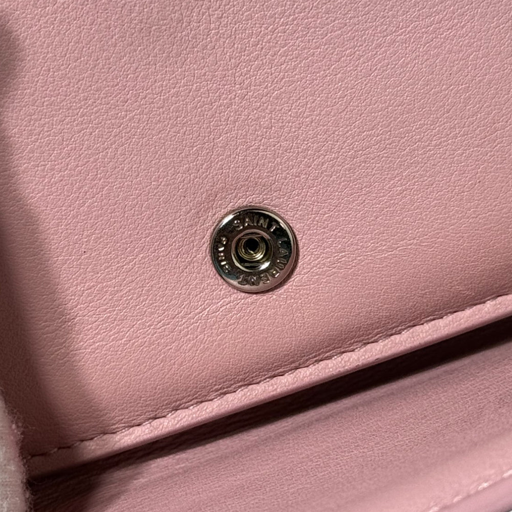 YVES SAINT LAURENT Bolso tríptico de piel rosa LHQ283