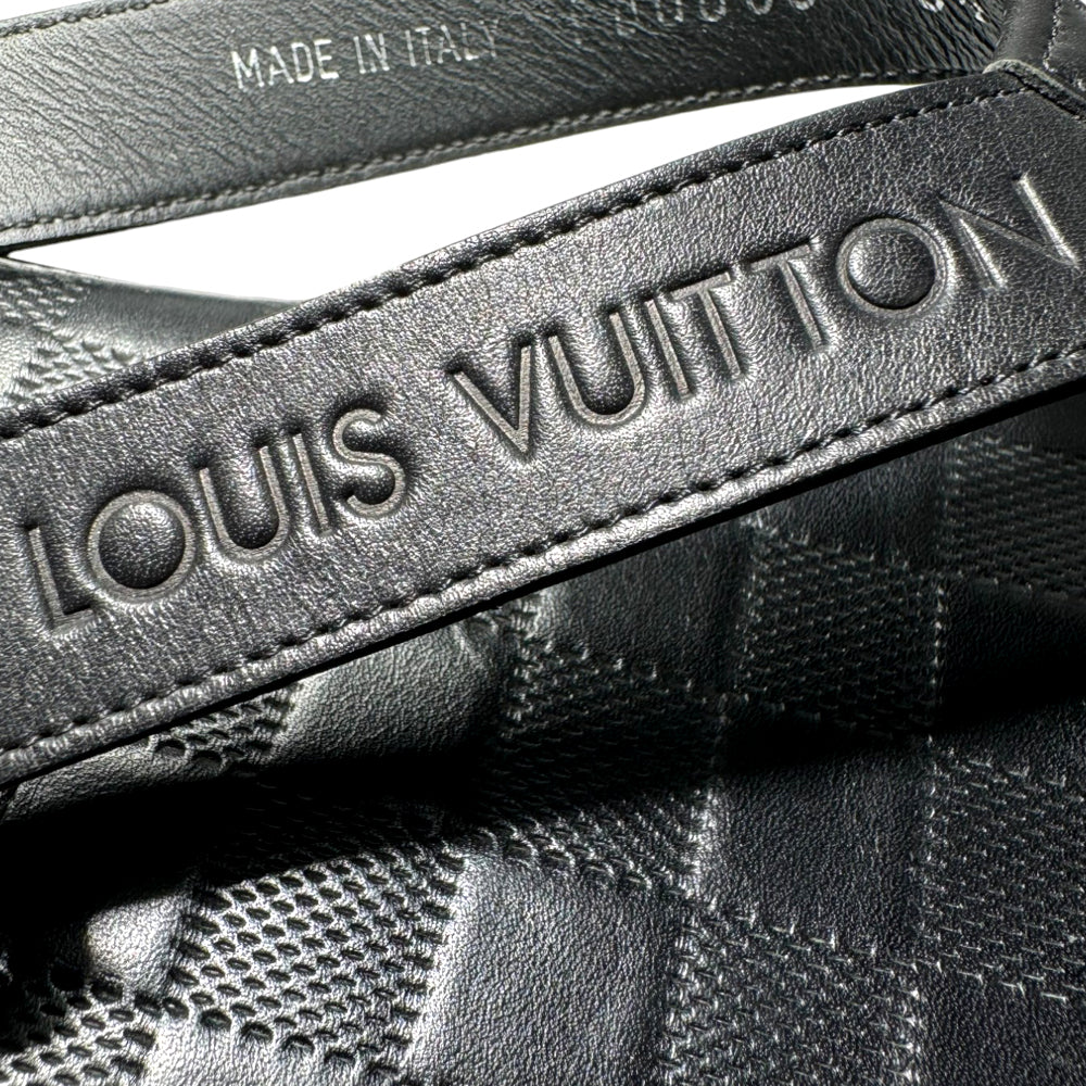 LOUIS VUITTON Hombre Damier Negro Sandalias Tamaño UK 8.5 LHQ284