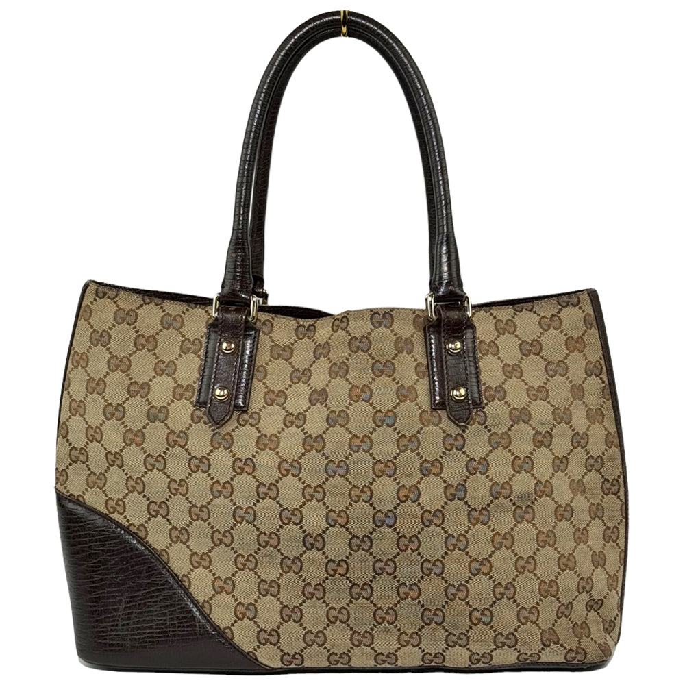 GUCCI Sherry Line Tote Bag With Horsebit LHQ285