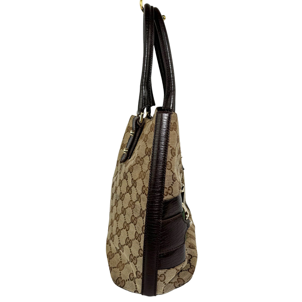 GUCCI Sherry Line Tote Bag With Horsebit LHQ285