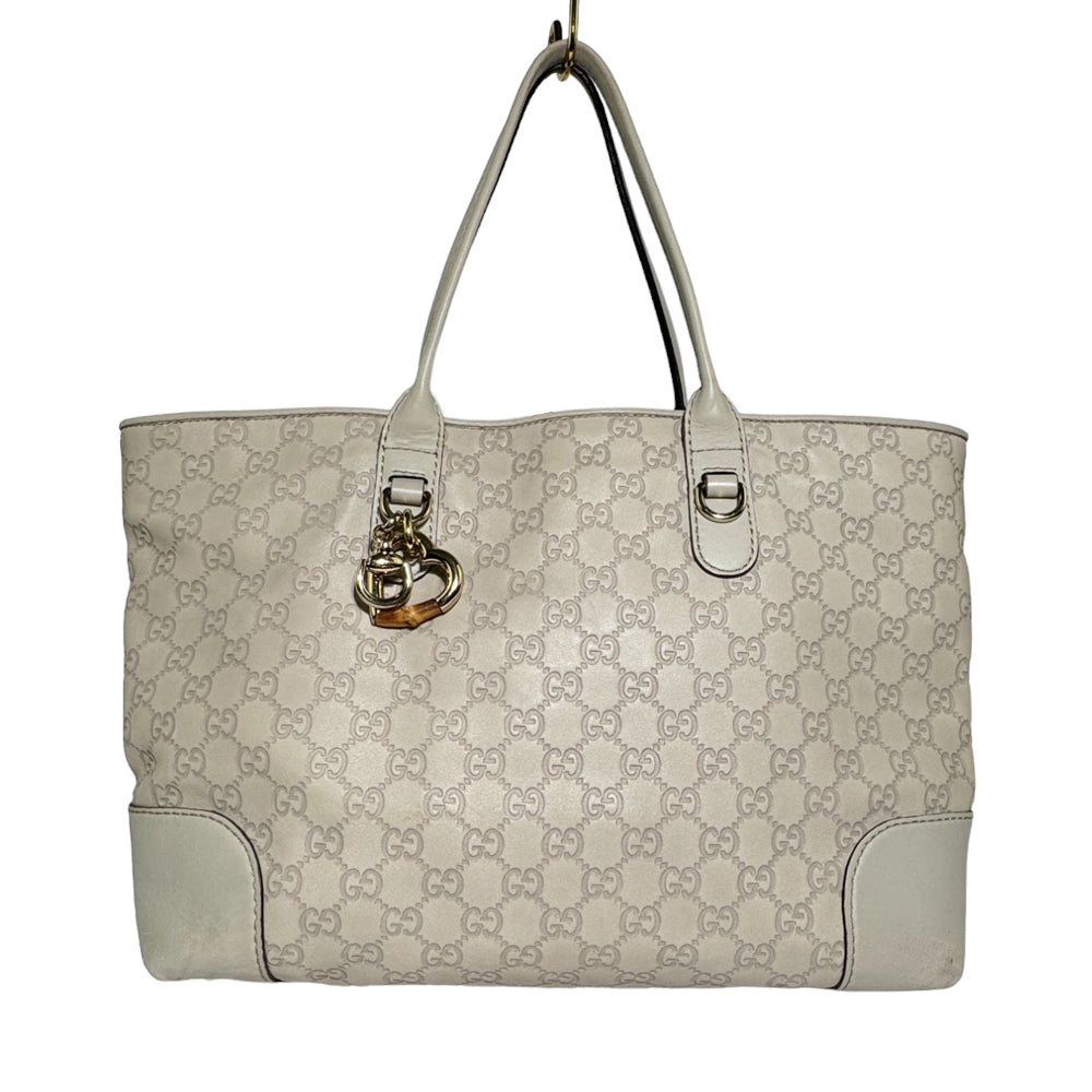 GUCCI Sac à main Guccissima Crème LHQ288