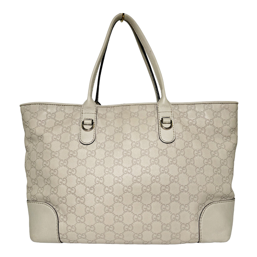 GUCCI Guccissima Tote Bag Cream LHQ288