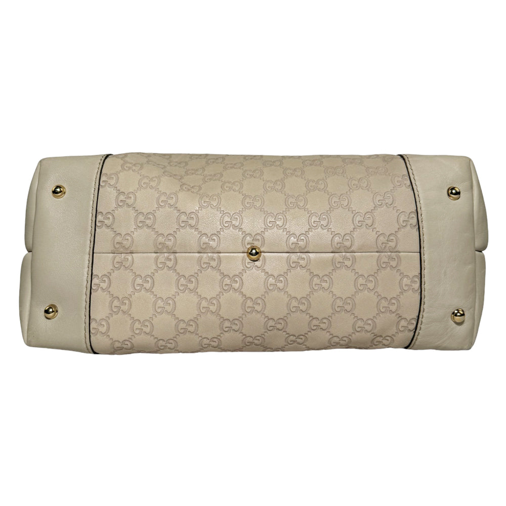 GUCCI Guccissima Tote Bag Cream LHQ288