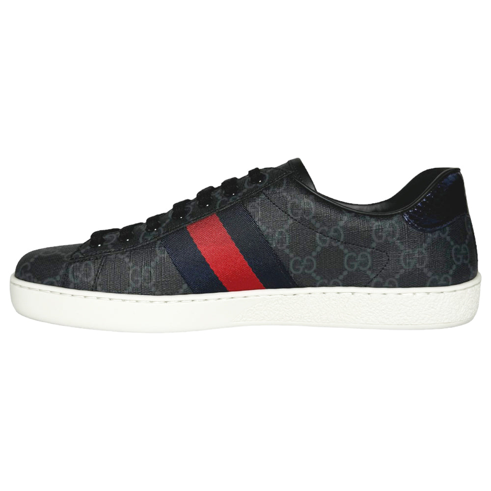 GUCCI GG Nero Supreme Uomo Scarpe da Ginnastica Taglia 7,5 UK LHQ294