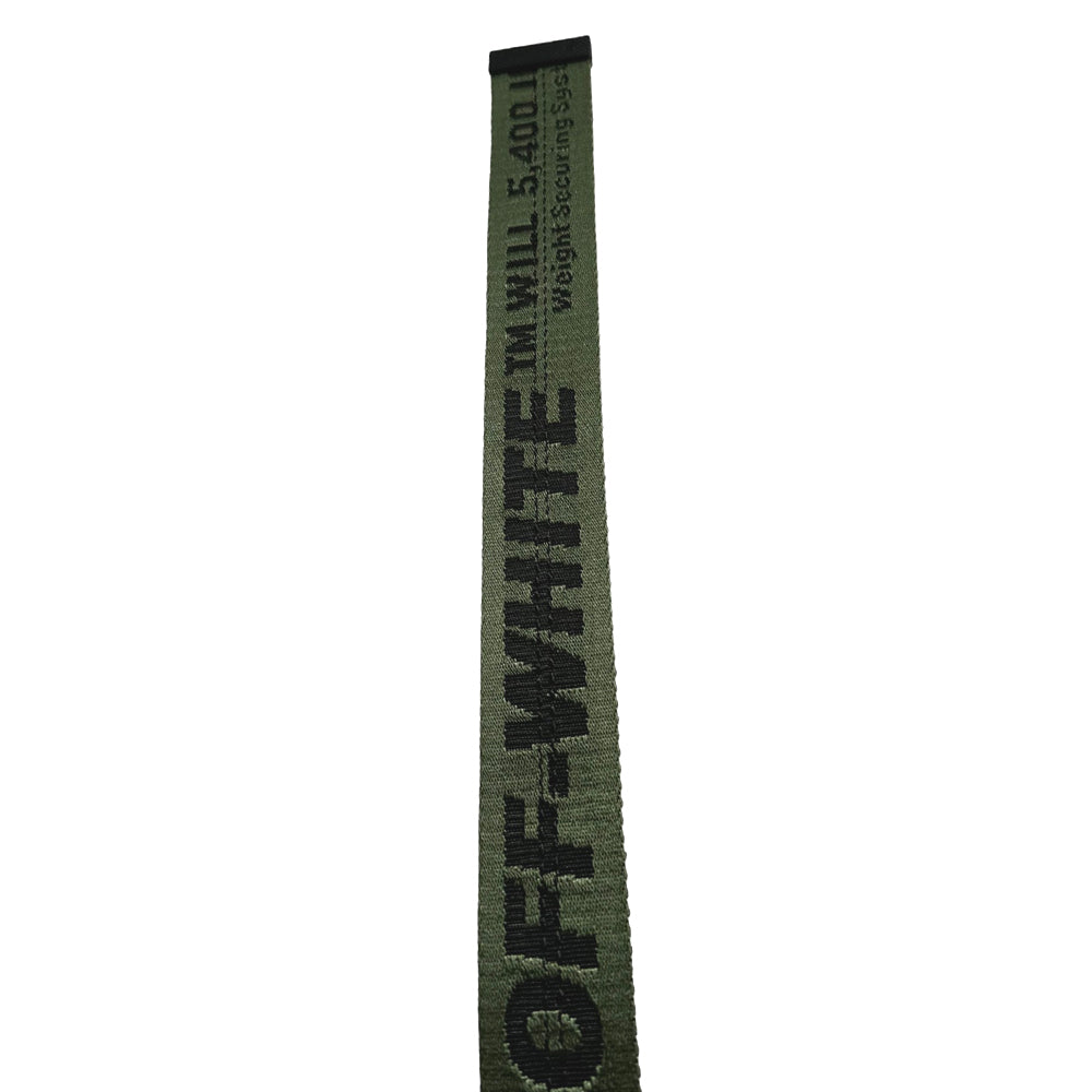 OFF-WHITE Cinturón industrial verde oscuro para hombre LHQ296