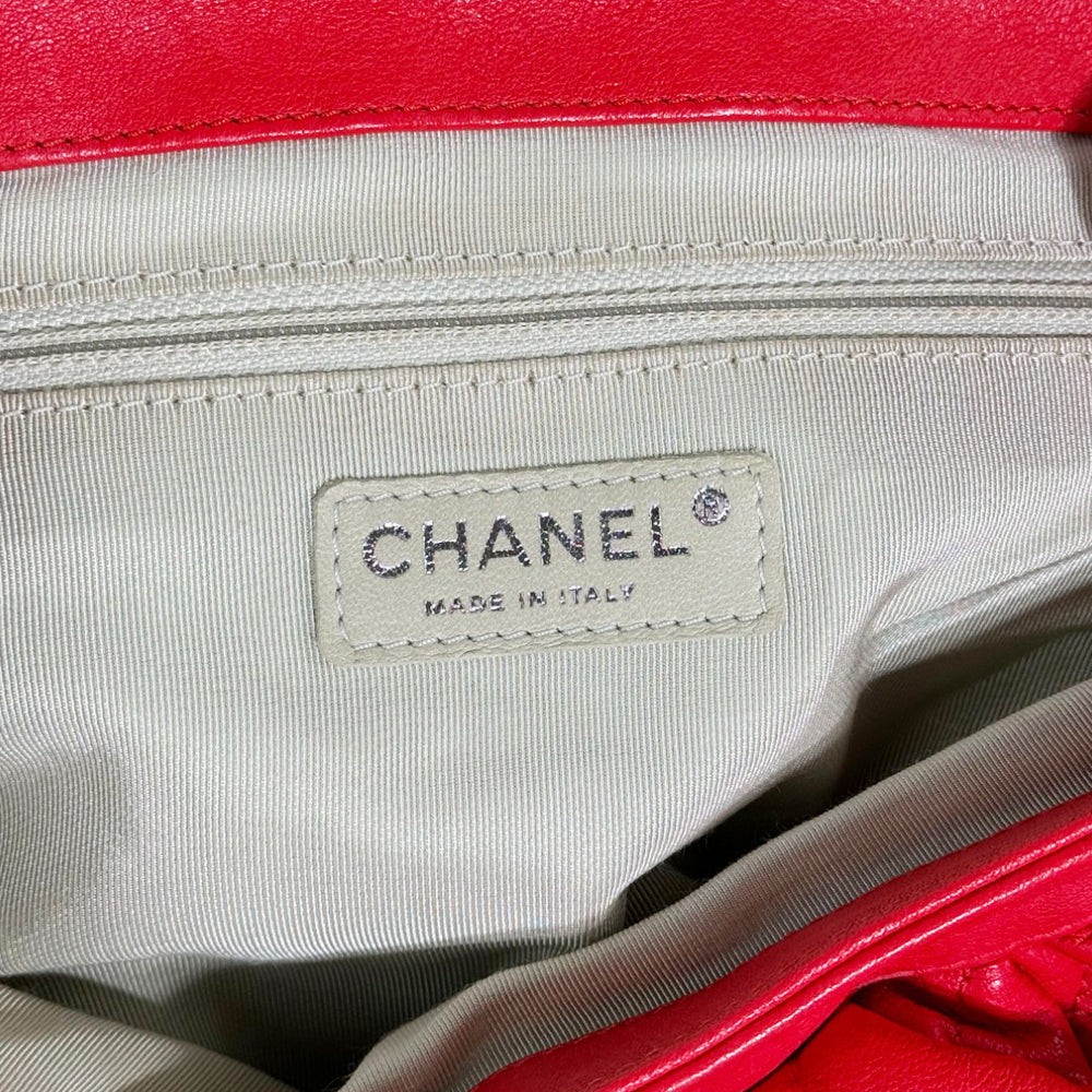 CHANEL Matelasse Chain Around Red Shoulder Bag LHQ297