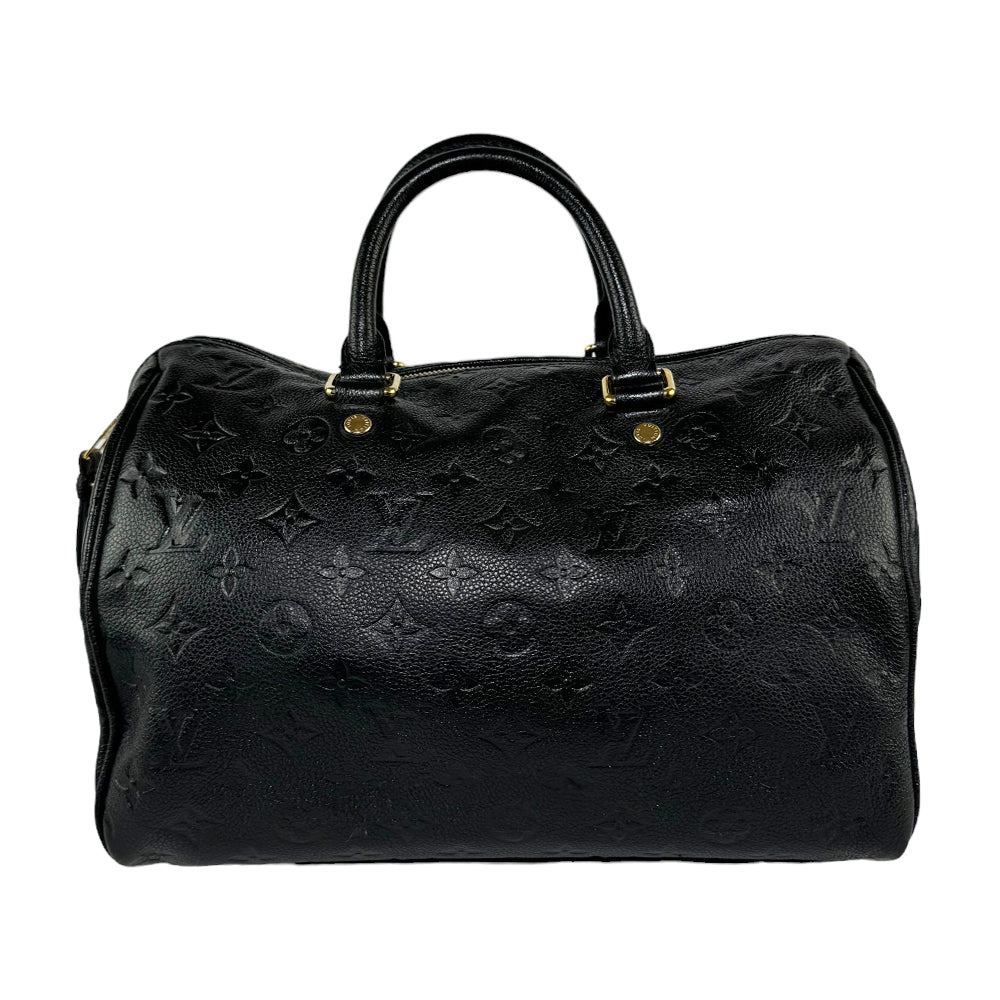 LOUIS VUITTON Speedy 30 Bandouliere Empreinte Black With Strap LHQ300