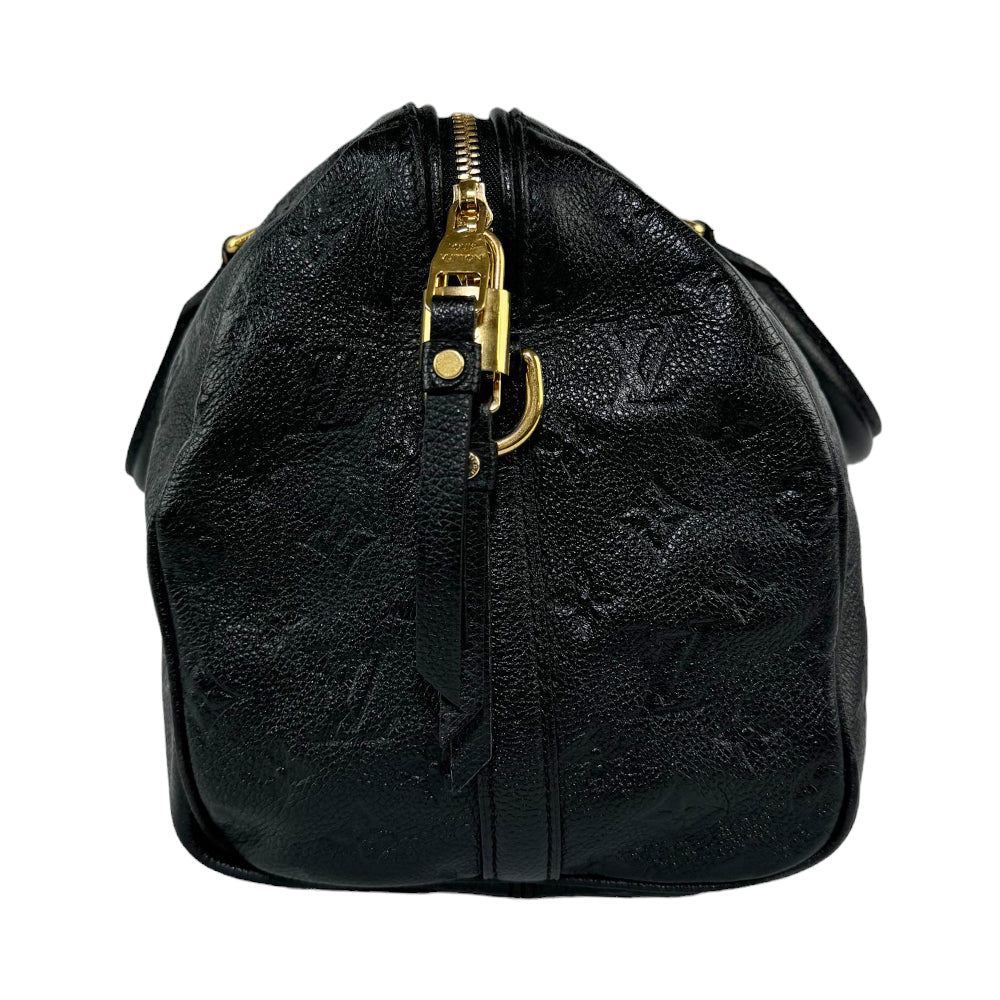 LOUIS VUITTON Speedy 30 Bandouliere Empreinte Noir Avec Bracelet LHQ300