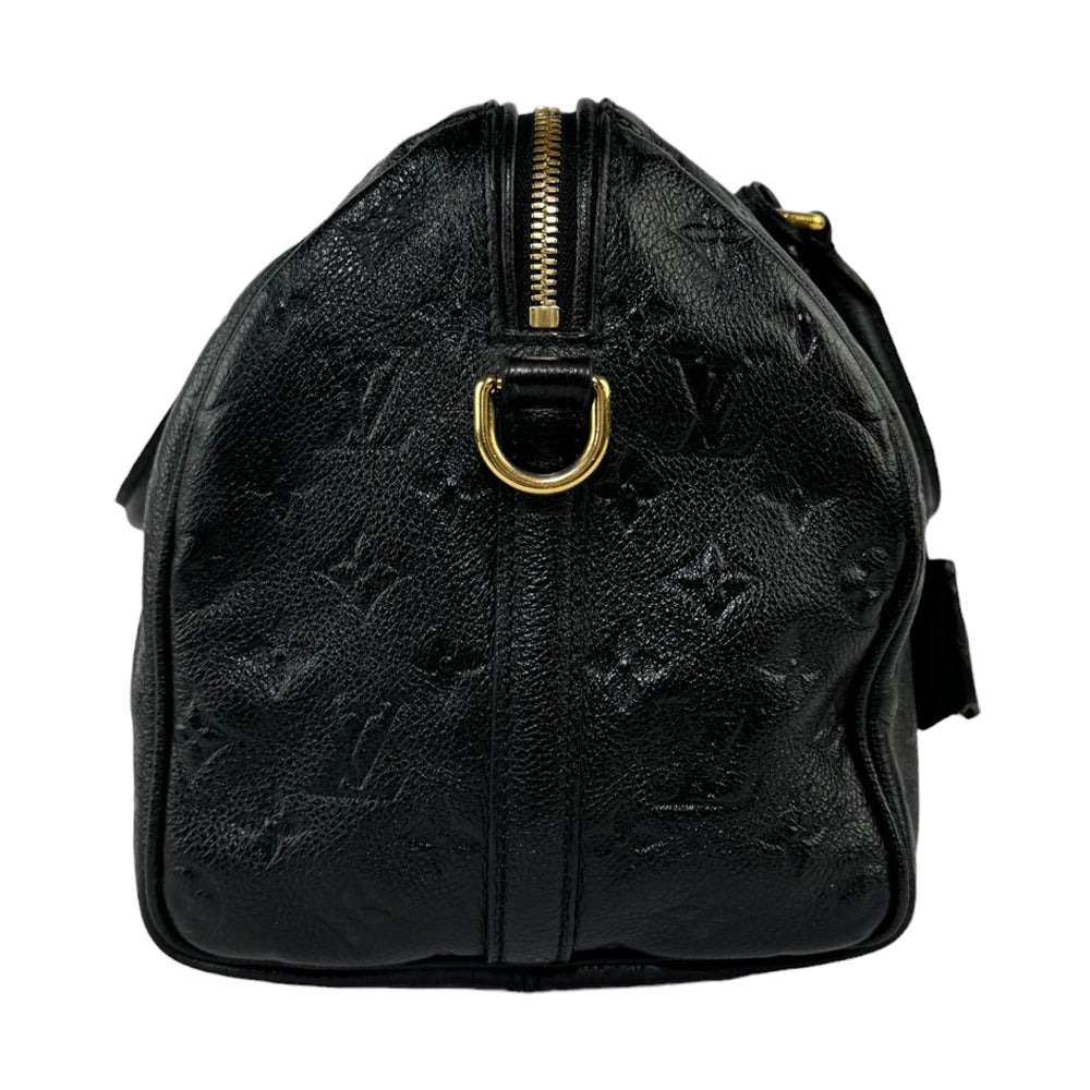 LOUIS VUITTON Speedy 30 Bandouliere Empreinte Noir Avec Bracelet LHQ300