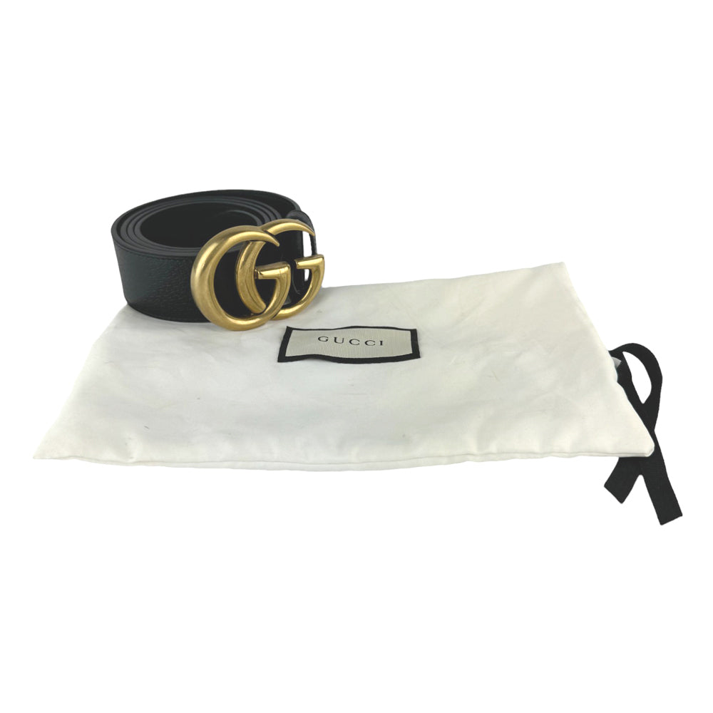 GUCCI GG Black Marmont Womens Belt Size 100 LHQ304