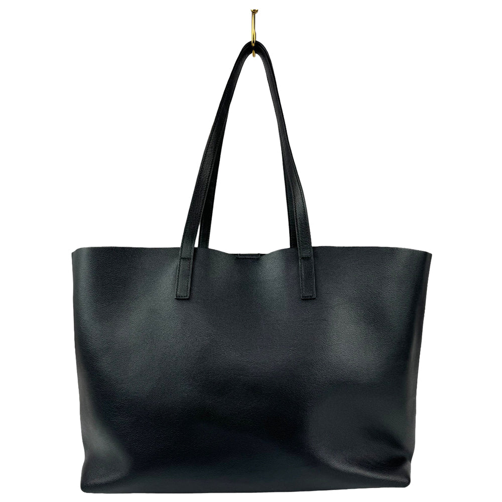 SAINT LAURENT Shopper Black Leather Tote Bag LHQ310