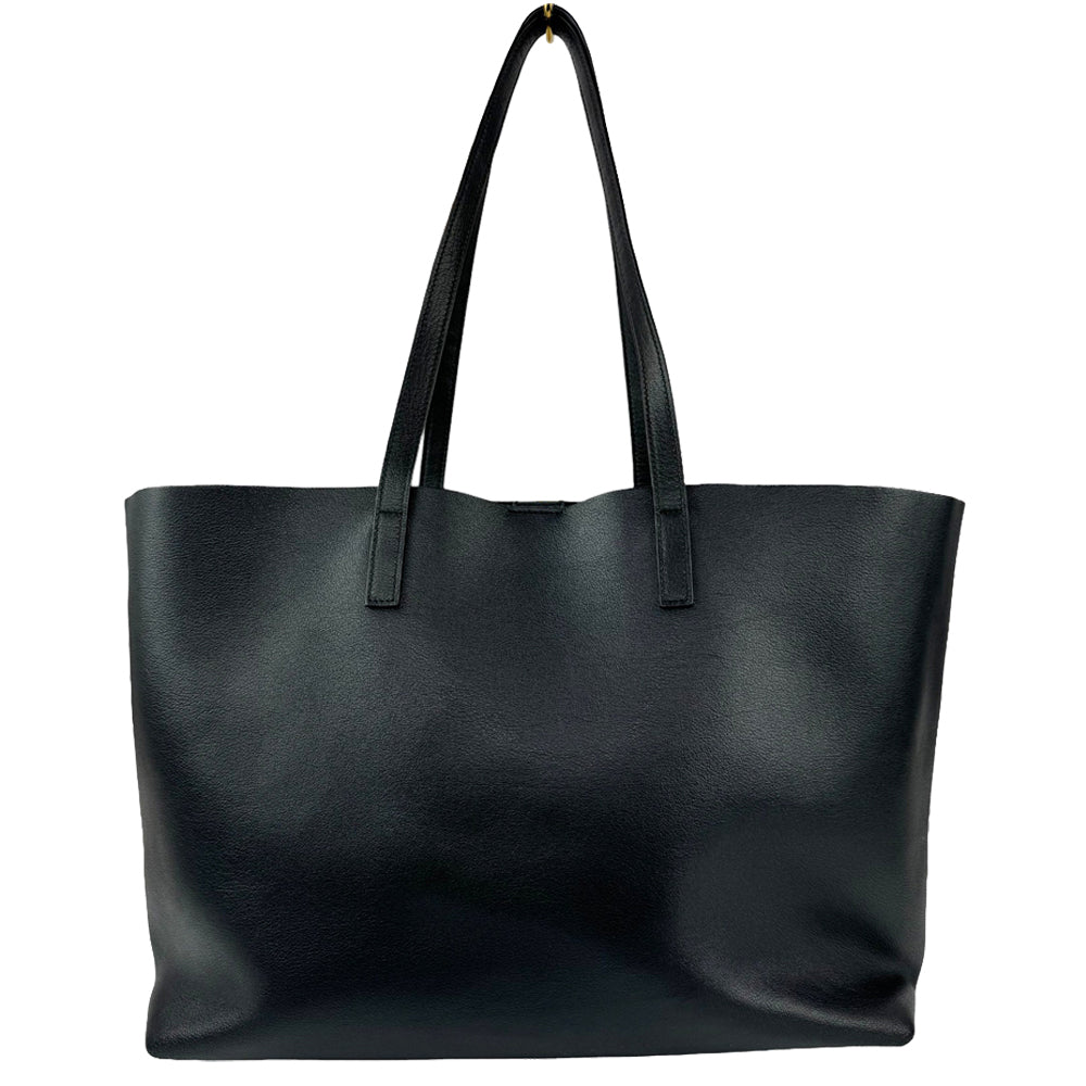 SAINT LAURENT Shopper Black Leather Tote Bag LHQ310