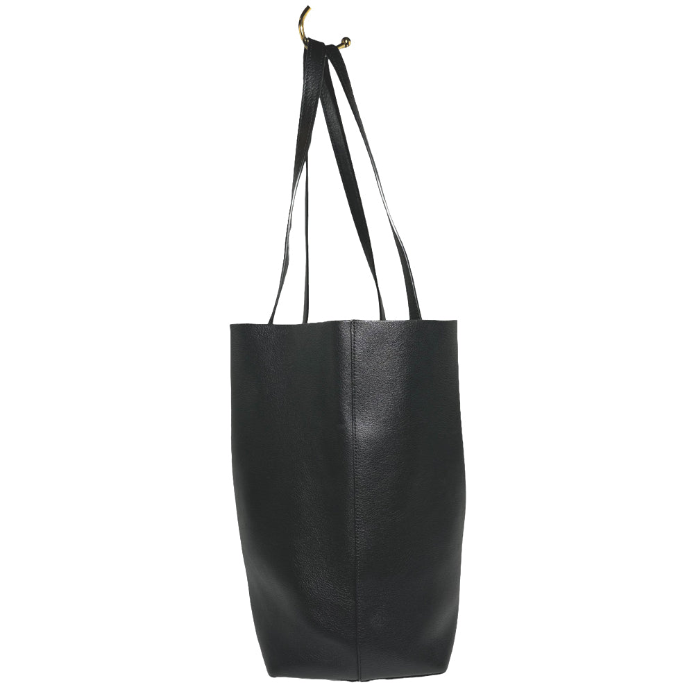 SAINT LAURENT Shopper Black Leather Tote Bag LHQ310