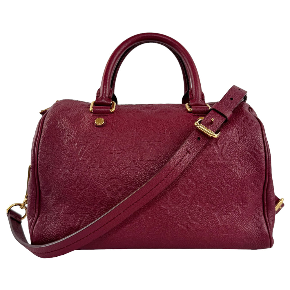 LOUIS VUITTON Speedy Bandouliere Monogram Empreinte 25 Aurore With Strap LHQ320