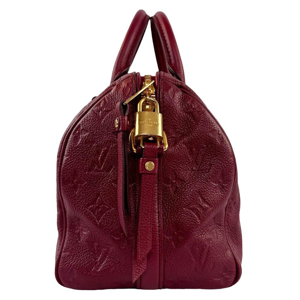 LOUIS VUITTON Speedy Bandouliere Monogram Empreinte 25 Aurore With Strap LHQ320