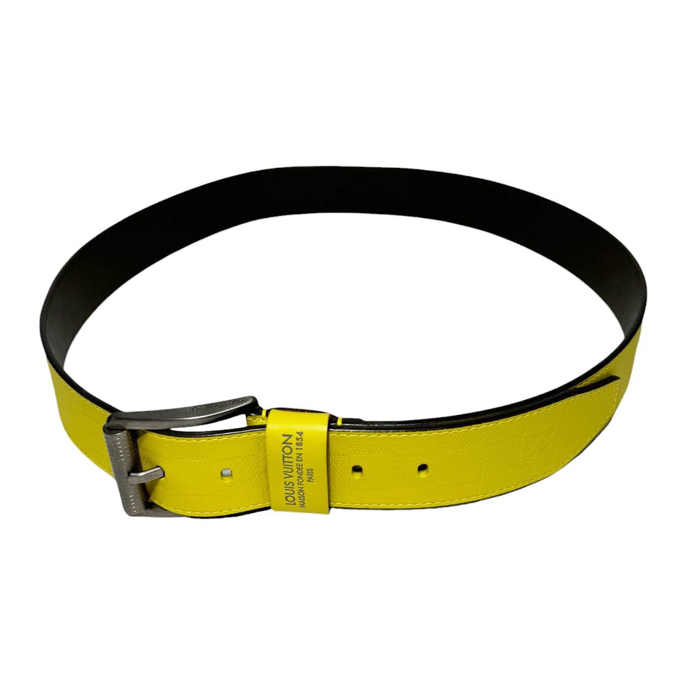 LOUIS VUITTON Daimer Infini Yellow Belt Size 100-(38W) LHQ323