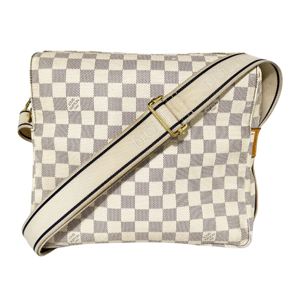 LOUIS VUITTON Damier Azur Naviglio Shoulder Messenger Bag LHQ34