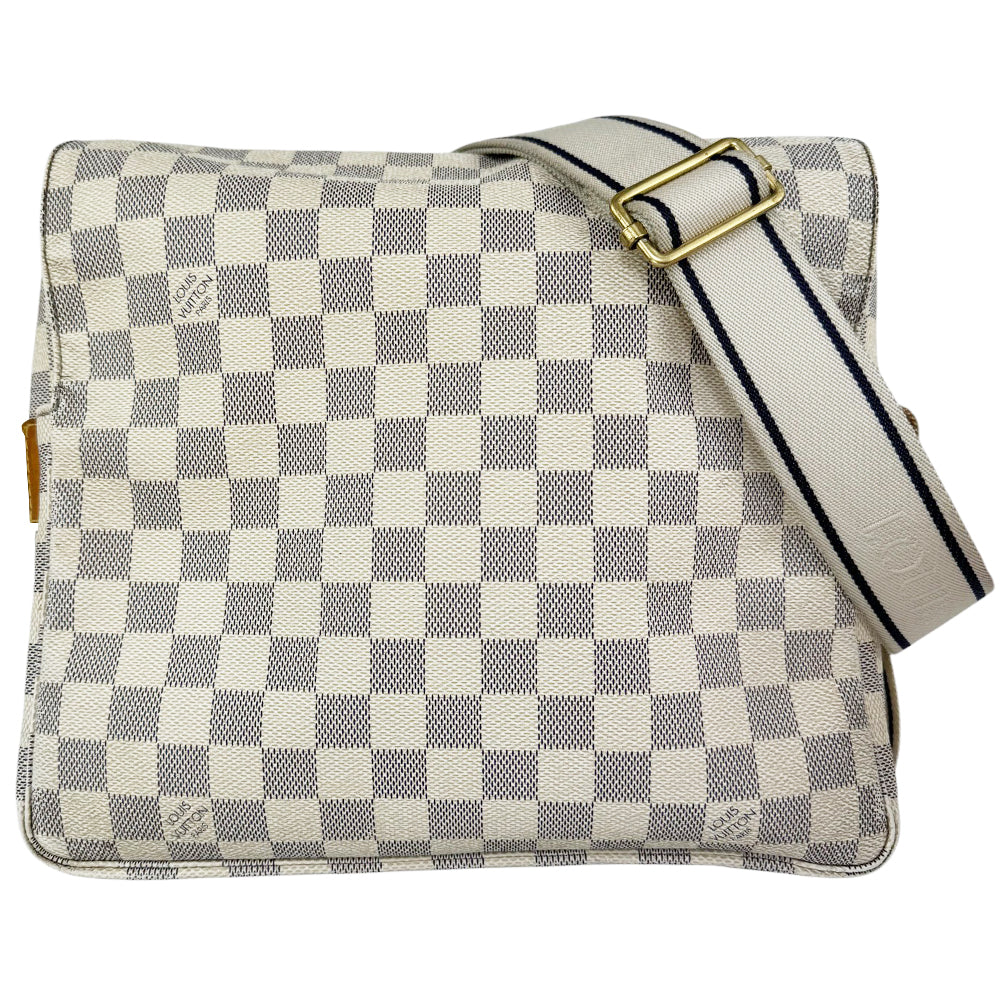 LOUIS VUITTON Damier Azur Naviglio Shoulder Messenger Bag LHQ34