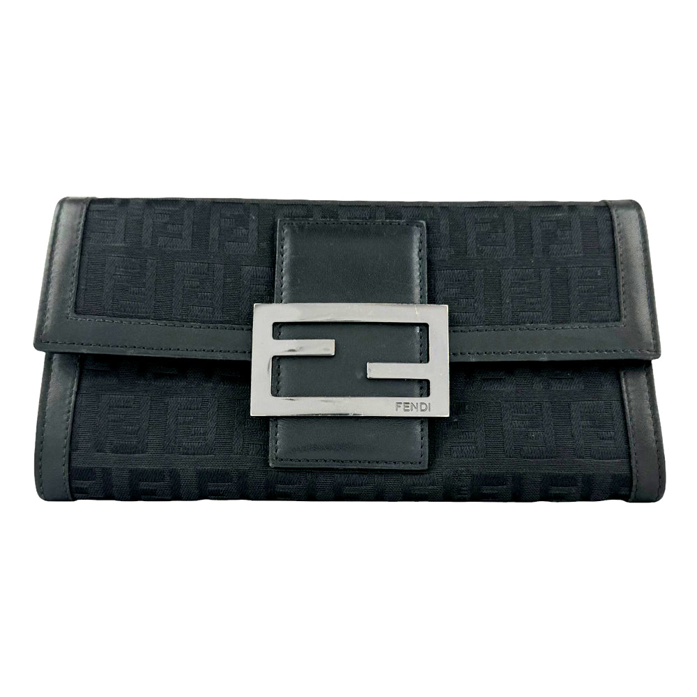 FENDI Zucchino Purse Black LHQ341