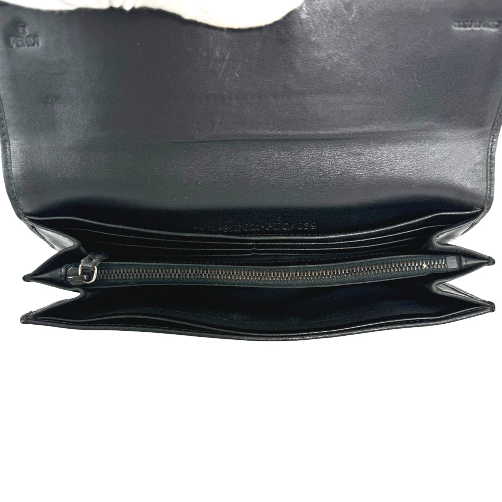 FENDI Zucchino Purse Black LHQ341