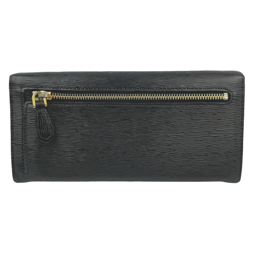 PRADA Saffiano Black Purse Wallet LHQ344