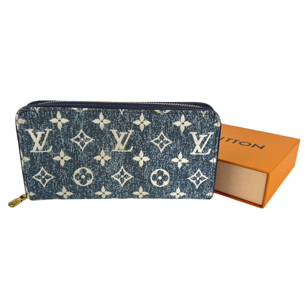 LOUIS VUITTON Jacquard Denim Marine Purse Wallet  LHQ353