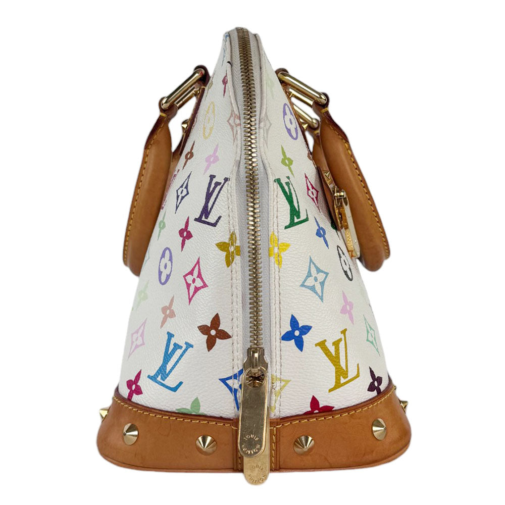 LOUIS VUITTON Alma PM White Multicolour Handbag LHQ360