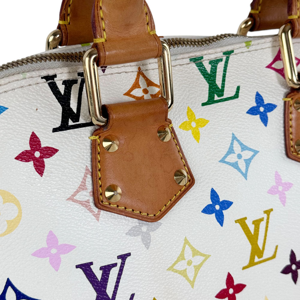 LOUIS VUITTON Alma PM White Multicolour Handbag LHQ360