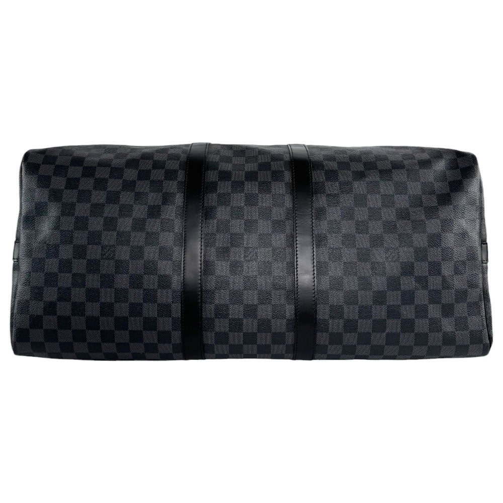 LOUIS VUITTON Keepall Bandouliere 55 Daimer Graphite With Strap LHQ365