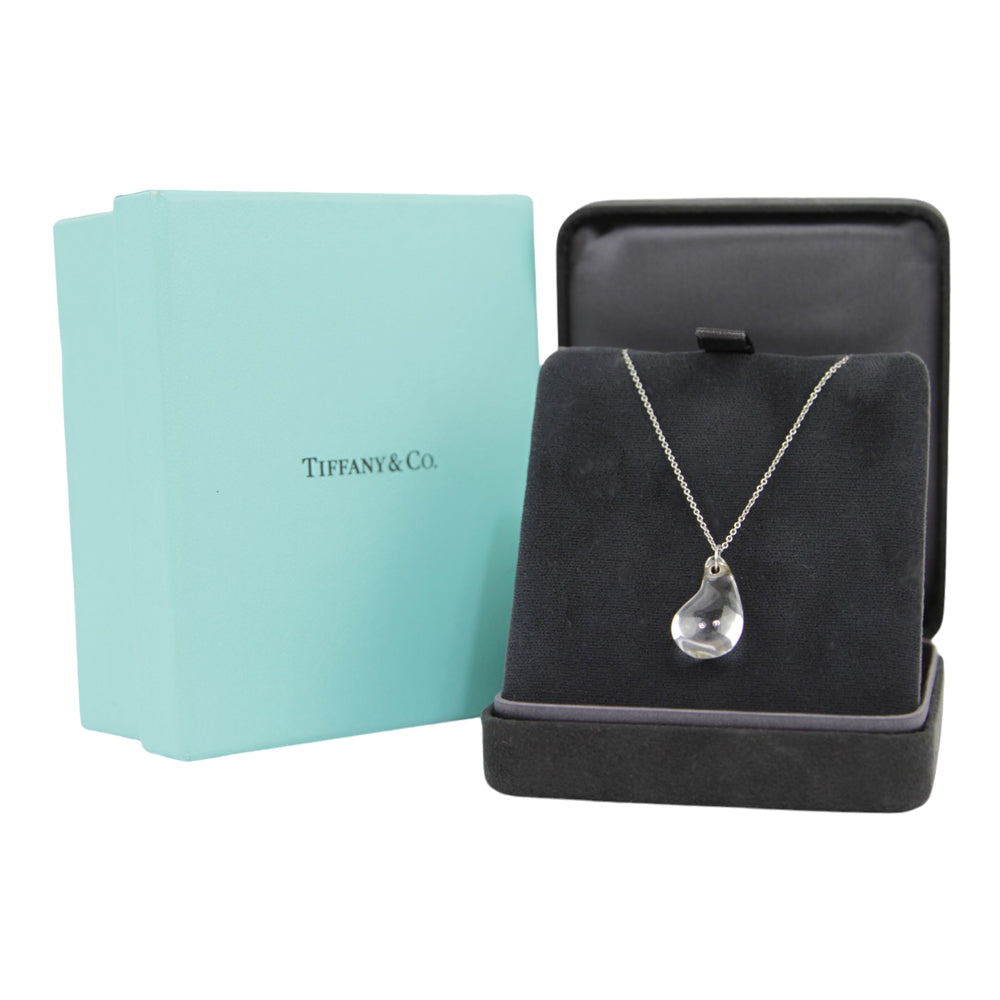 TIFFANY & Co. Teardrop Crystal Pendant Necklace LHQ377