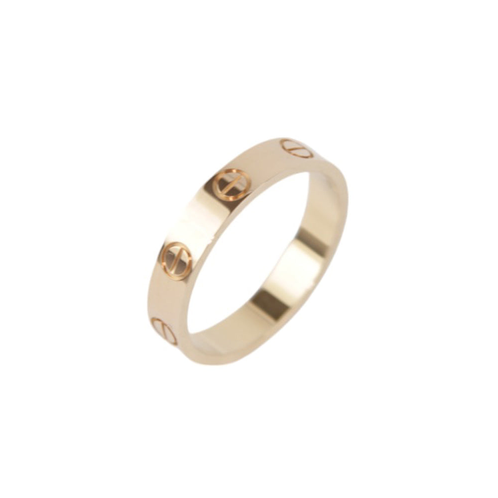 CARTIER Gold Mini Love Ring Size M 1/2 LHQ383