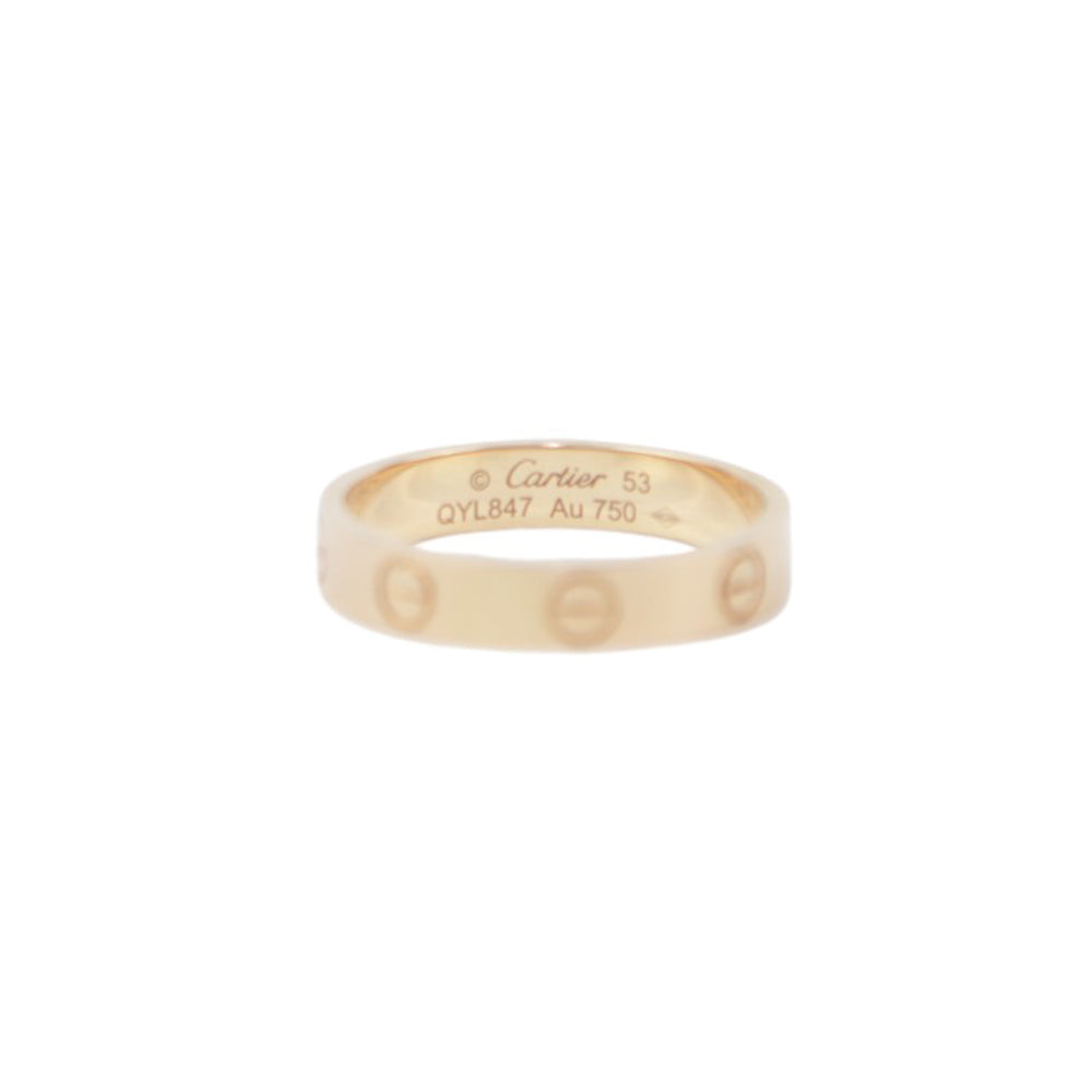 CARTIER Gold Mini Love Ring Size M 1/2 LHQ383